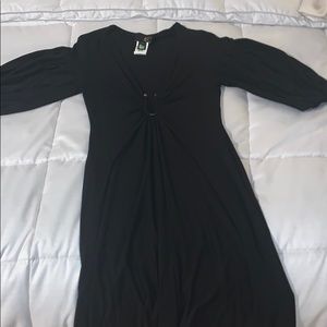 Cavalli black bubble sleeve, plunging neck line